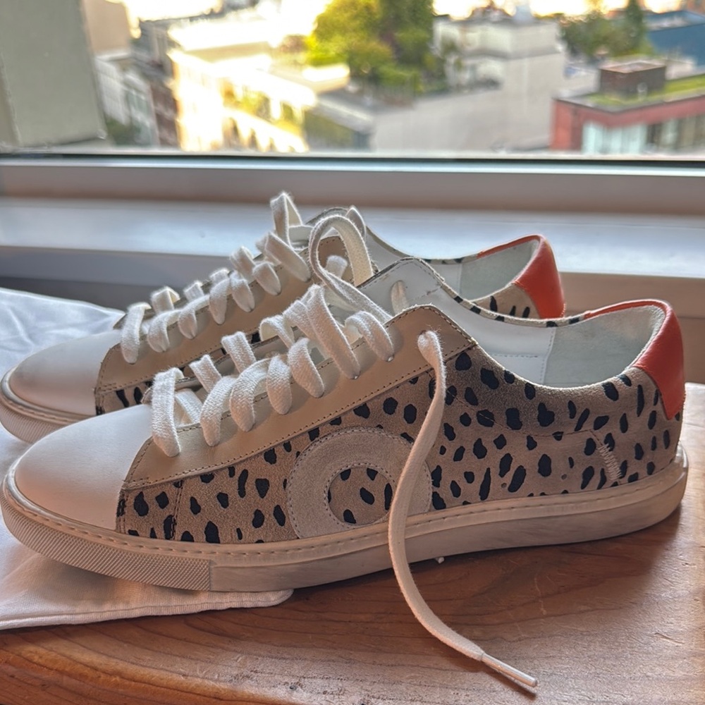 Tennis shoes by Oliver Cabell Animal Print in Signature “Distressed” style